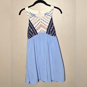 Flying Tomato Embroidered Boho Chic Hippie Festival Mini Dress, Small